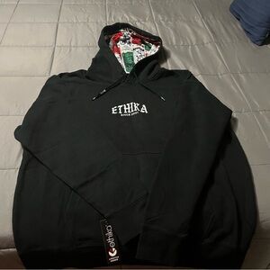 Ethika Black Hoodie with Graphic Lining Brand new size large mens